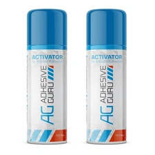 Adhesive Guru CA Glue Accelerator Spray (2 x 13.5 fl oz) 2 Pack, Clear 