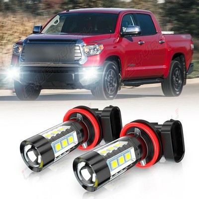 2pcs H11 LED Fog Lights Bulbs For Toyota Tundra 2014-2019 2020 2021 6000K White