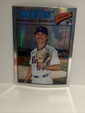 2026 Topps Heritage Brandon Sproat Chrome Rookie Refractor New York Mets #118