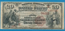 $20. 1882  BROWN BACK #3423 THE TENTH N.B. OF PHILADELPHIA PA. VF NEW TO CENSUS