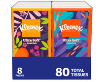 Kleenex On-The-Go Facial Tissues, 8 On-The-Go Packs, 10 Tissues per Box,....