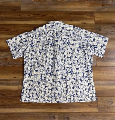 Polo Ralph Lauren Caldwell Camp Shirt Men's XXL Blue Floral Linen