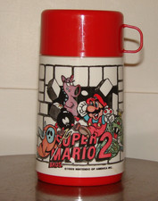 Nintendo 1989 Super Mario Bros. 2 & Zelda II Adventures Link VTG Aladdin Thermos
