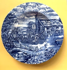 Collectible Wood & Sons Soup/Pasta Plate "The Red Lion Post House - 9", England