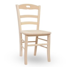 Chaise De Salle À Manger Loris En Bois Brut À Peindre Avec Assise Massif