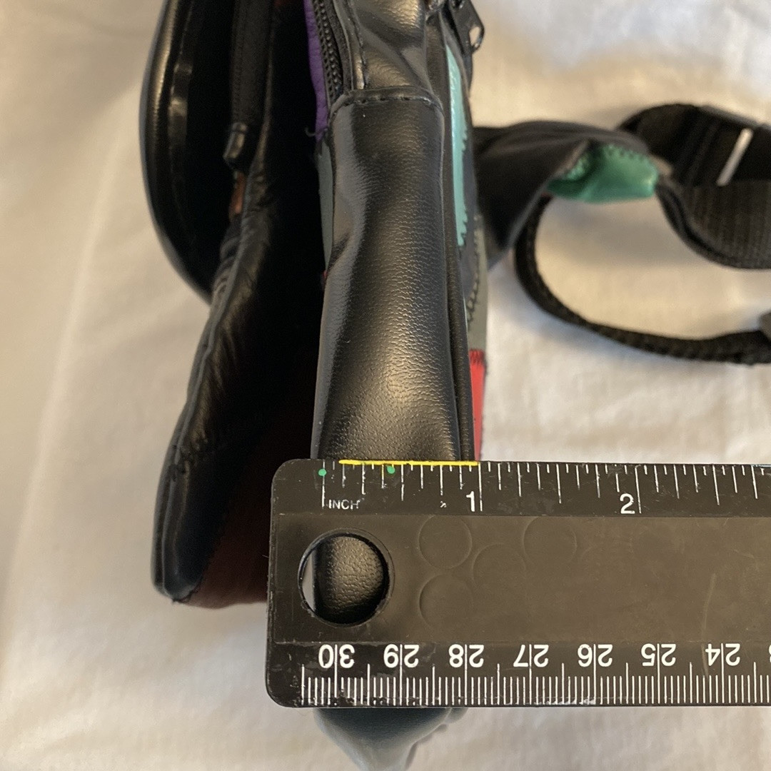 Taurus USA ~ Leather Colorblock Patchwork Fanny P… - image 14