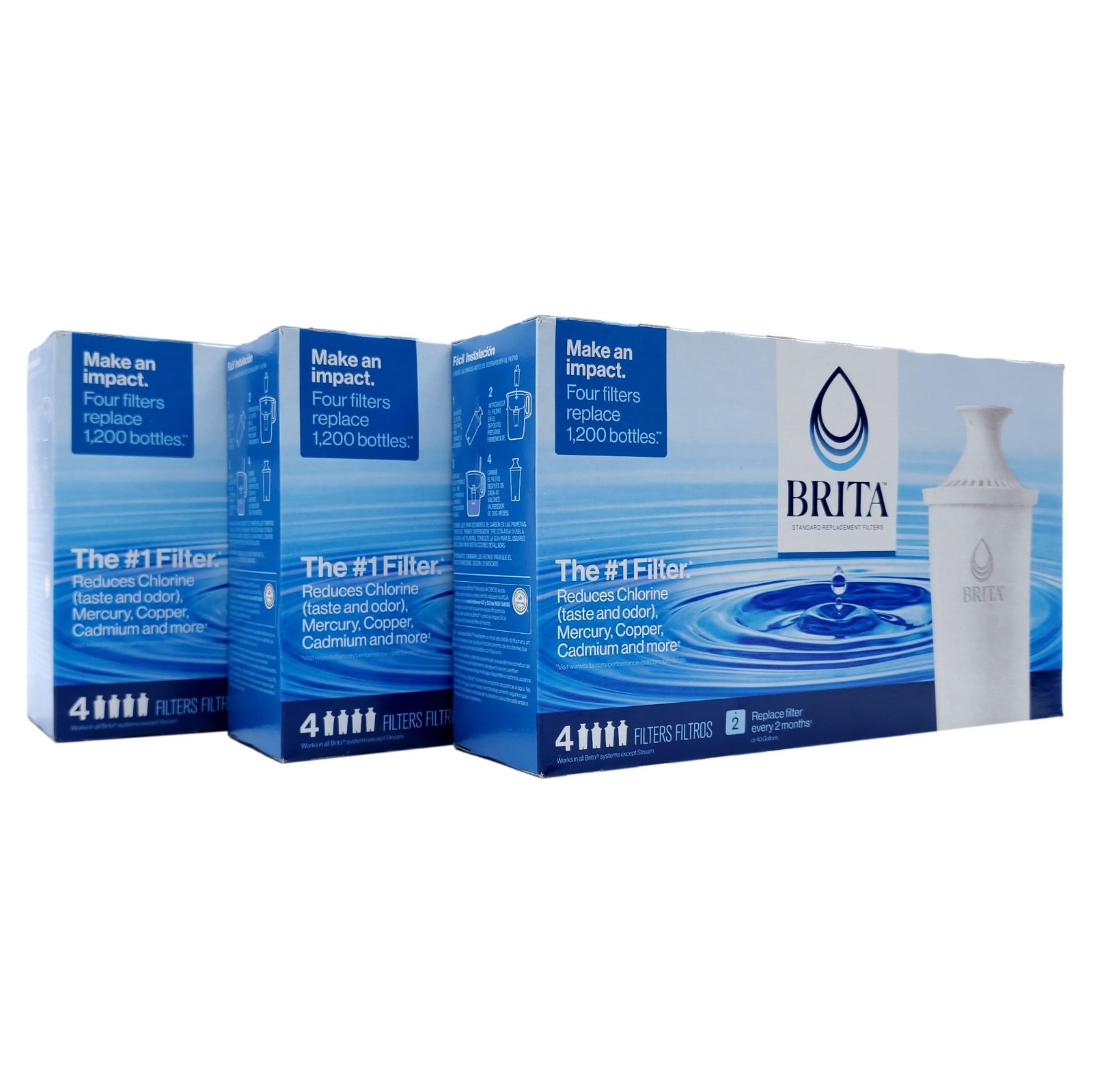 (Lot of 12) Brita Standard Replacement Water Filters OB03 New Sealed Genuine