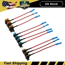 10pc 12V Car Add-a-Circuit Fuse Adapter w/ Standard Mini TAP Blade Fuse Holder