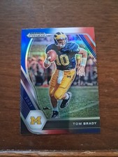 2021 Prizm Draft Picks Tom Brady Red  White Blue Michigan Wolverines No. 6