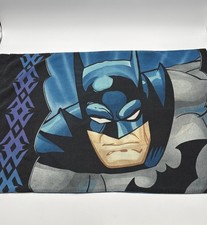 VTG 90s DC Comics Batman Twin Bed Flat Sheet Double Side Pillowcase