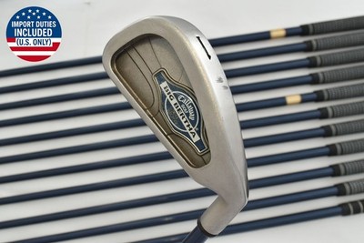 RARE 12pcs Callaway BIG BERTHA X-12 1-2-3-4-5-6-7-8-9-P-A-Sw RH Iron Set Stiff