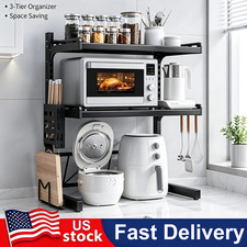 3Tier Expandable Microwave Stand,Heavy Duty A...