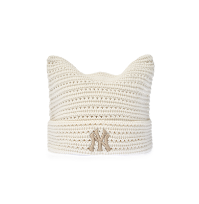 MLB Korea Summer Crochet Meow Beanie Knit Cat Ear Beanie
