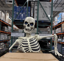 New Giant Ground Breaking Skeleton With Lcd Eyes And Sound 2026 Model