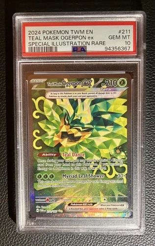 Teal Mask Ogerpon ex 2024 Pokemon Twilight Masquerade 211/167 PSA 10 Gem Mint