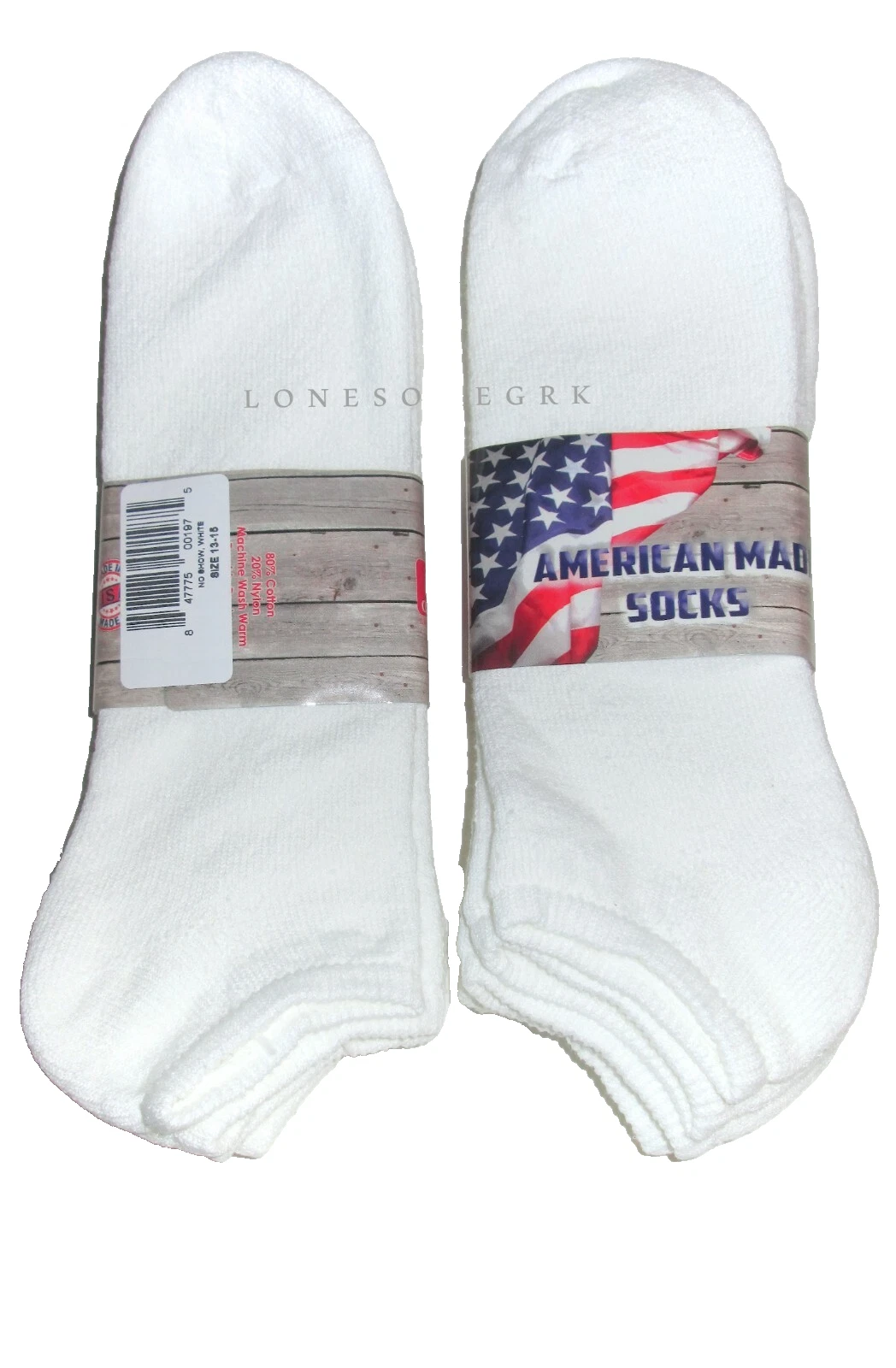 6 Pairs BIG Mens Shoe Low Cut / No Show Soft Cotton Socks 12-15 USA Made
Opens in a new window or ta