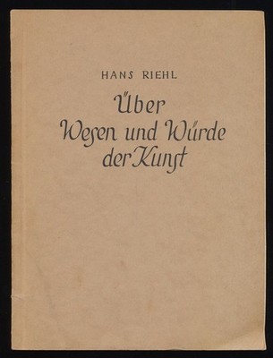 Über Wesen und Würde der Kunst : Gedruckt nach dem Manuskript in der Handschrift