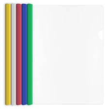 Binditek 40 Pack Clear Report Covers with Sliding Bars,9mm Sliding Bar File