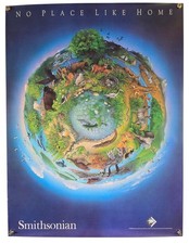 Vintage Smithsonian No Place Like Home 1990 Earth Day Poster