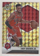 2020-21 Panini Mosaic Reactive Yellow Prizm Troy Brown Jr #11 9l4