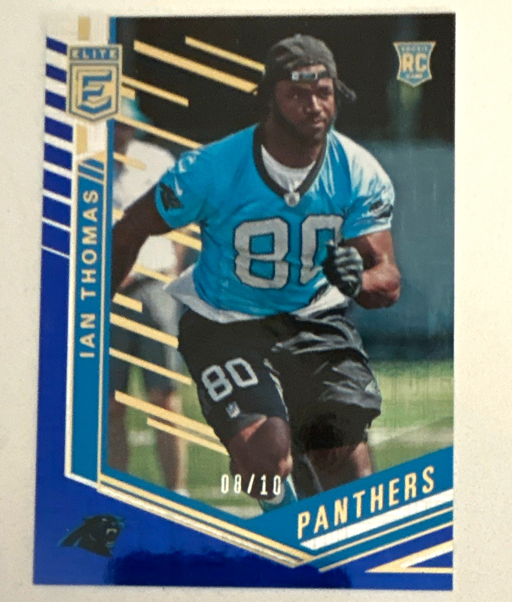 Panini 2018 Donruss Elite Rookies Ian Thomas Blue /10 RC #149 Panthers NFL