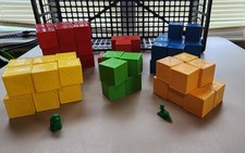Tupperware Toys Alphabet ABC Blocks Lot of 73 with 2 figures