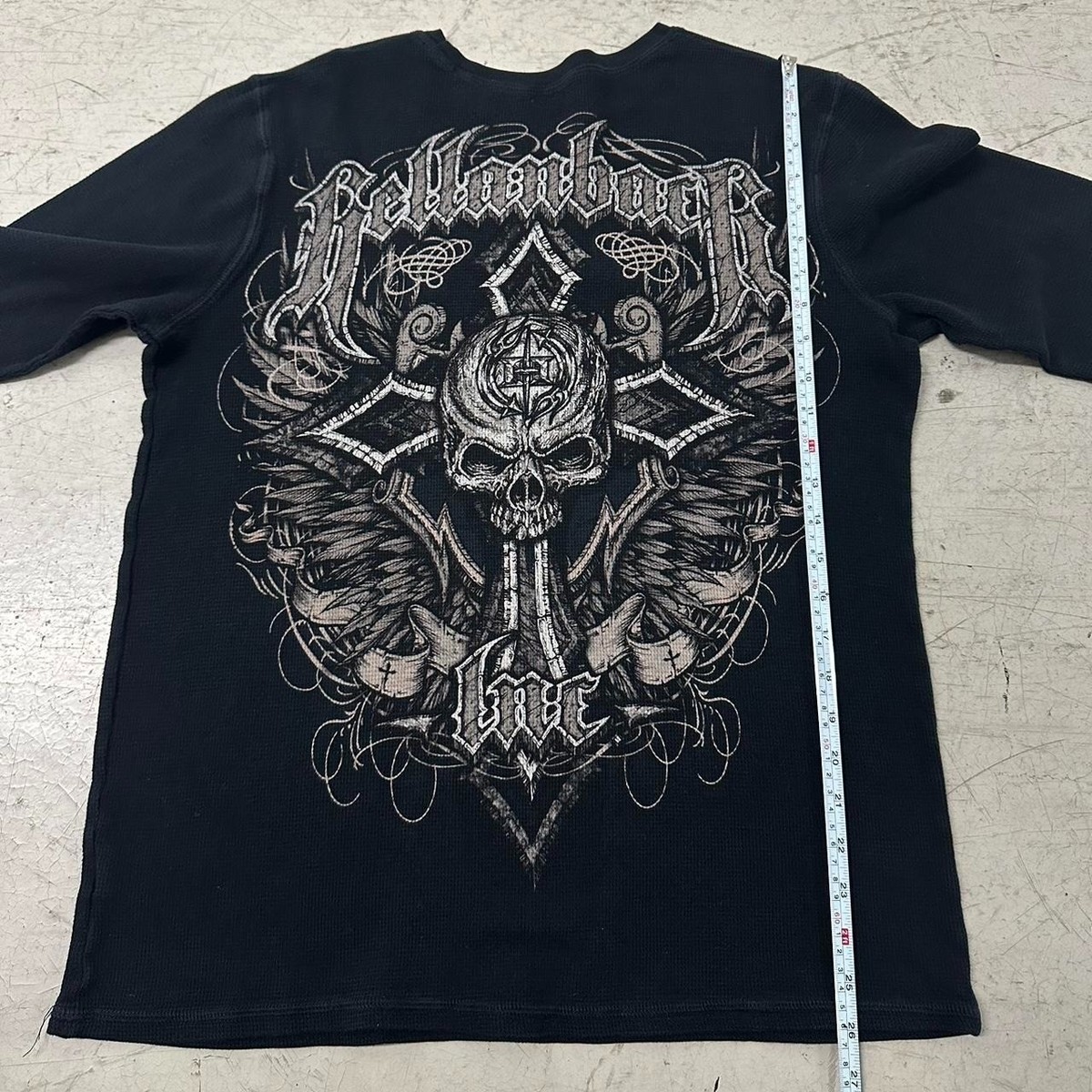 Y2K Skull Grunge Thermal Long Sleeve Shirt | eBay