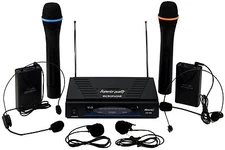 Hisonic HS596B Dual Channel Wireless Handheld and Headset Microphone System