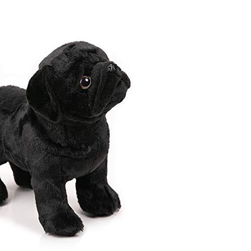 BONI 12.5 Inch Black Pug Stuffed Animal, Pug Plush Dog Stuffed Animals - Picture 3 of 4
