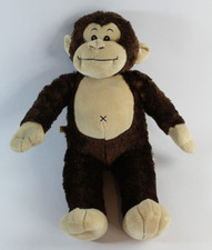 Build A Bear Monkey 17" Plush Brown Tan Gorilla Ape Stuffed Animal Toy NO Sound