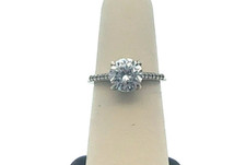 Designer Sterling Silver  Cubic Zirconia Size 7 Ring 11