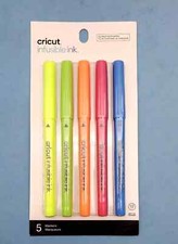 Cricut INFUSIBLE INK PENS Markers FIVE NEON COLORS 1.0 Tip 