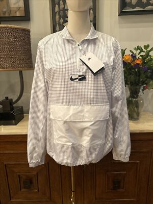 Womens Nike Pullover Running Jacket Windbreaker Black White Size XS New 