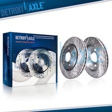 280mm Front Drilled Slotted Disc Brake Rotors for 1998-2010 Volkswagen VW Beetle