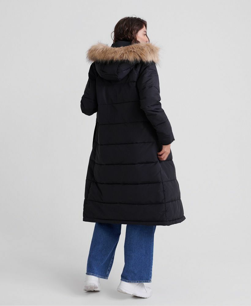 superdry women's longline quilted everest jacket