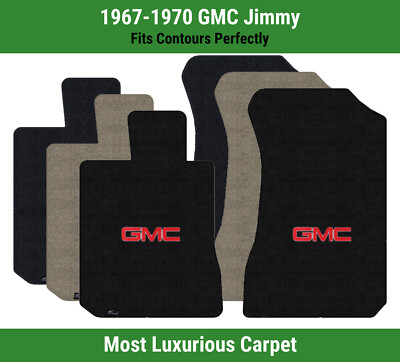 Lloyd Luxe Front Row Carpet Mats for 1967-1970 GMC Jimmy w/Red GMC 1 Logo