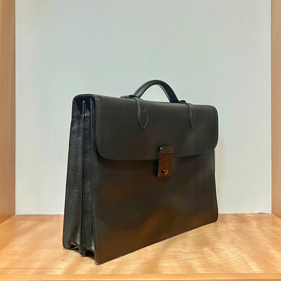 Maletín Mulberry vintage, cuero genuino (se adapta a computadora portátil de 16 pulgadas) Foto 2 de 4