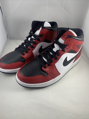 Nike Air Jordan 1 Retro MID Size 8.5 Mens Chicago Bulls Red White Black Toe  193658124034 | eBay