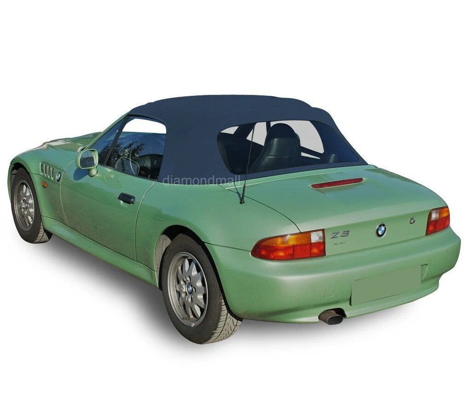 BMW Z3 1996-02 convertible techo blando con ventana de plástico aprobada por DOT, azul Foto 2 de 2