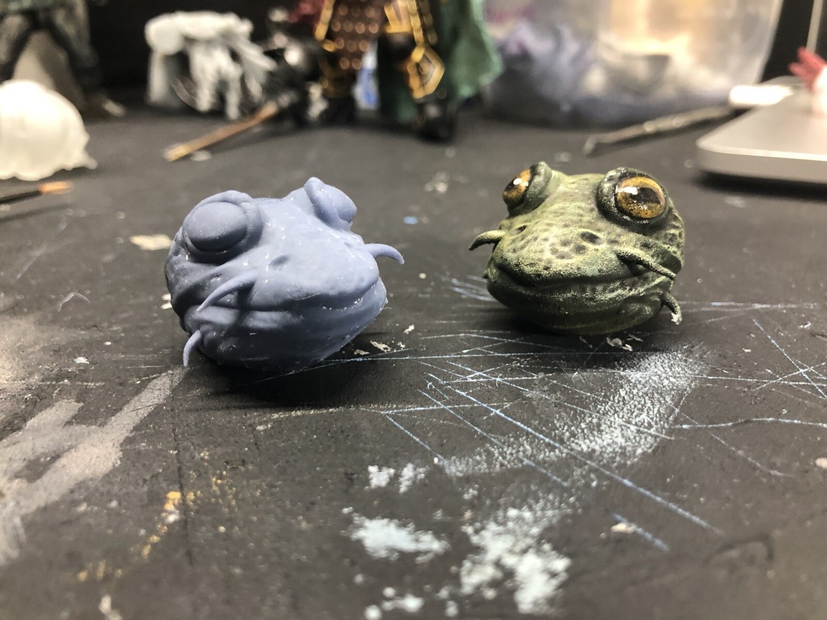 1/12 Frog Warrior Head Mythic Legions 1.0 Unpainted 3d Printed