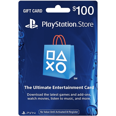 Sony US Playstation Network Playstation Store PSN USD 100 Dollar Code PS5  PS4