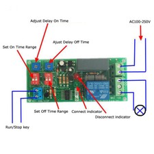 Cycle Delay Timing Timer Relay Switch Turn ON/OFF Module AC 110V 120V 220V 230V
