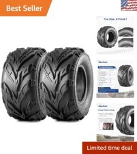 All-terrain 16x8-7 Tires - 6 Ply 180 Lbs Load For Off-road Quad Vehicles