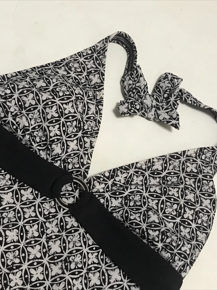 Traje de baño Sonoma talla 8 negro blanco corbata 2391 Foto 4 de 4