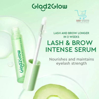 Glad2Glow Eyelash & Eyebrow Serum  Nourishes & Strengthens  2in1 Daily Care
