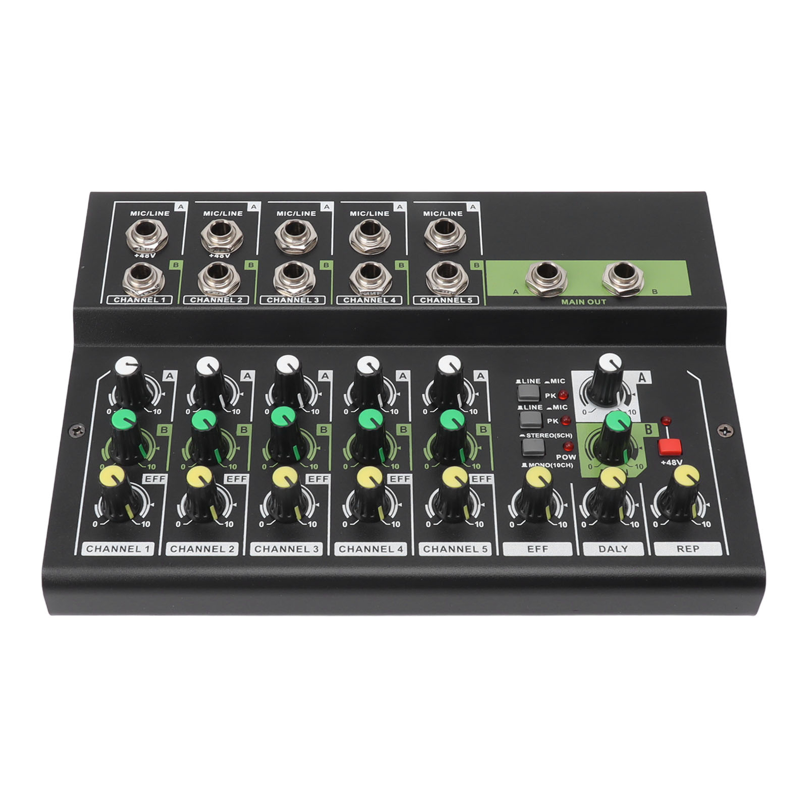 Music Mixer Plug In (UK Plug)MIX5210FX 10 Channel Effects Mixer Sound Console Compact Sound ...