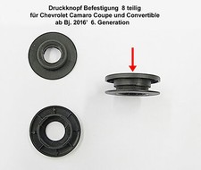 Befestigung Druckknöpfe Fußmatten Autoteppich Chevrolet Camaro schwarz Rund neu