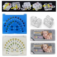 Dental Orthodontic Sapphire Bracket Roth MBT 022 Monocrystalline Aesthetic Ormco