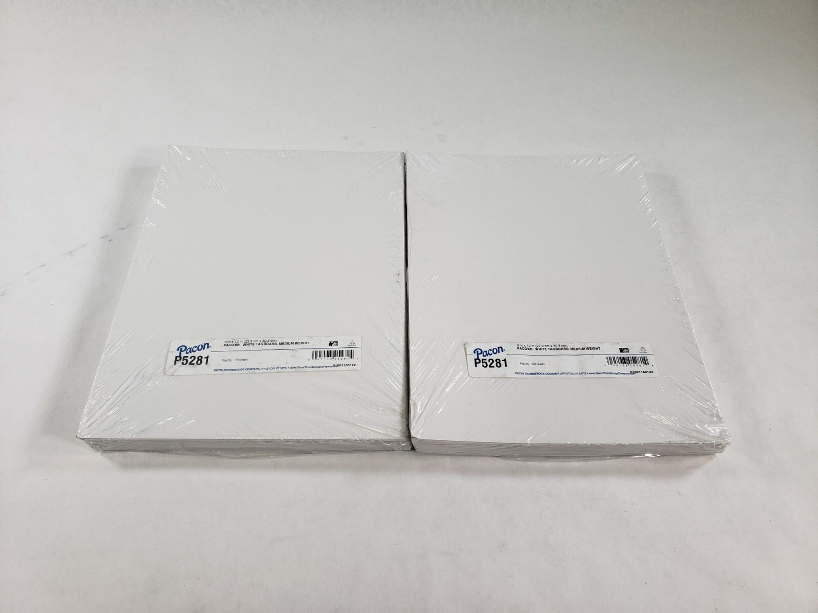 Lot Of 10 Pacon P5281 White Medium Weight Tagboard 12" X  9" 100 Per Pack