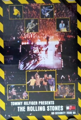 Vintage Original 1999 Rolling Stones No Security Tour Poster Mick